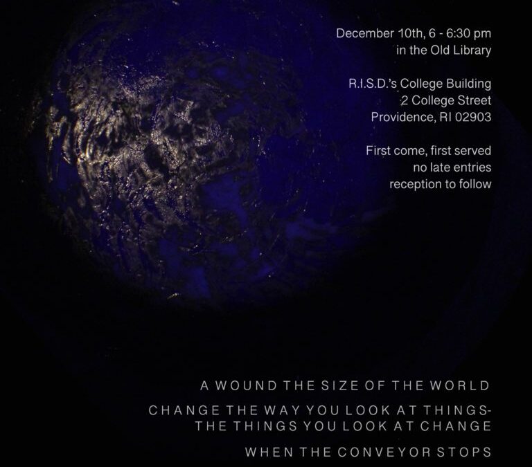 Performance December 10th at RISD Old Library